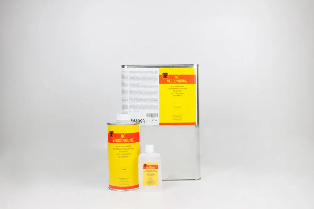 NC-Fortynning for fortynning av Ansatzlos PLUS, Klarlakk PLUS og Dekklakk PF. Profesjonelt løsemiddel for optimal konsistens.