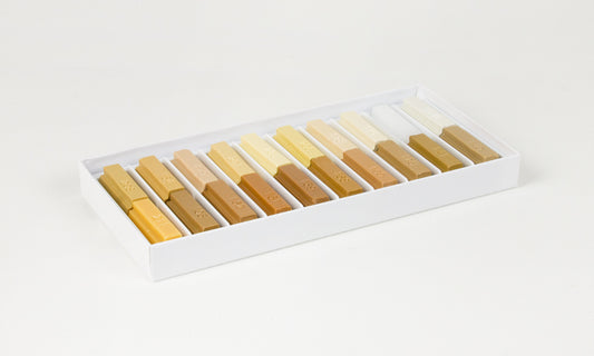 Mykvoks, Serie 73A, Lyse tretoner, 20 x 4 cm