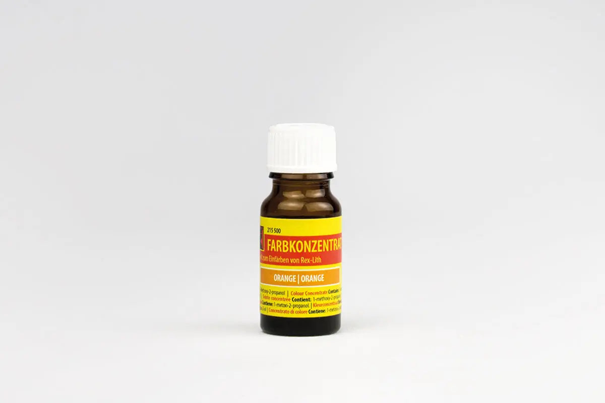 Rex-Lith fargekonsentrat 10 ml for innfarging og blanding av Rex-Lith. Profesjonelt tilbehør for fargetilpasning av reparasjoner.
