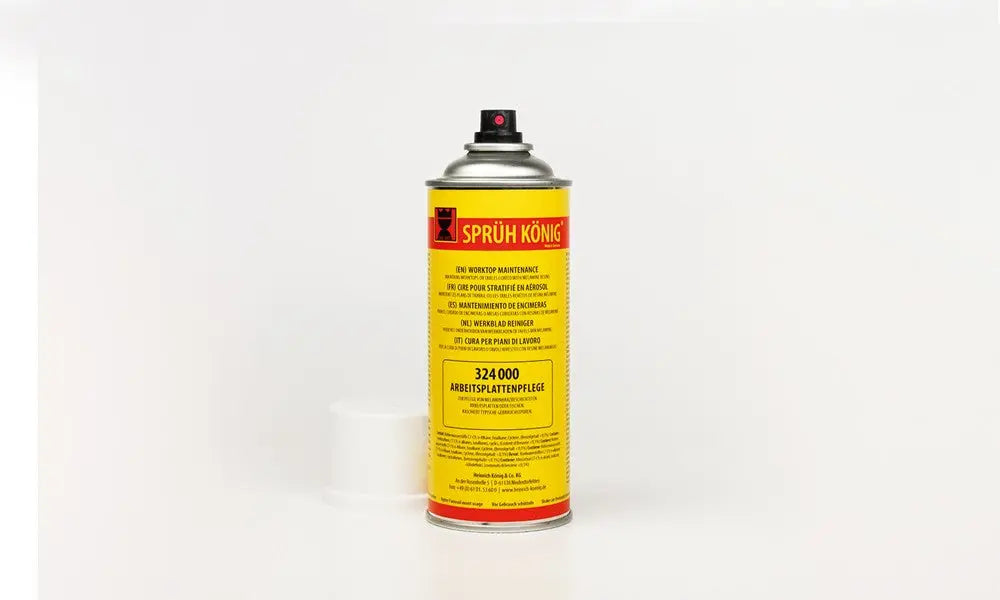 Benkeplatepleie 400 ml for melaminbelagte overflater. Skjuler brukstegn og slitasjemerker. Løsemiddelbasert og silikonfri formula.