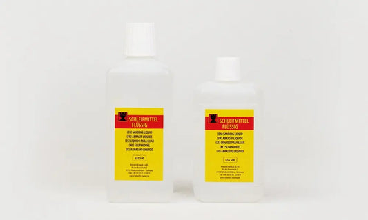 Slipemiddel flytende for våtsliping med våtslipepapir og micro-slipelerret. Fjerner slipemidler og polerpastaer. Aromatfri og løsemiddelholdig.