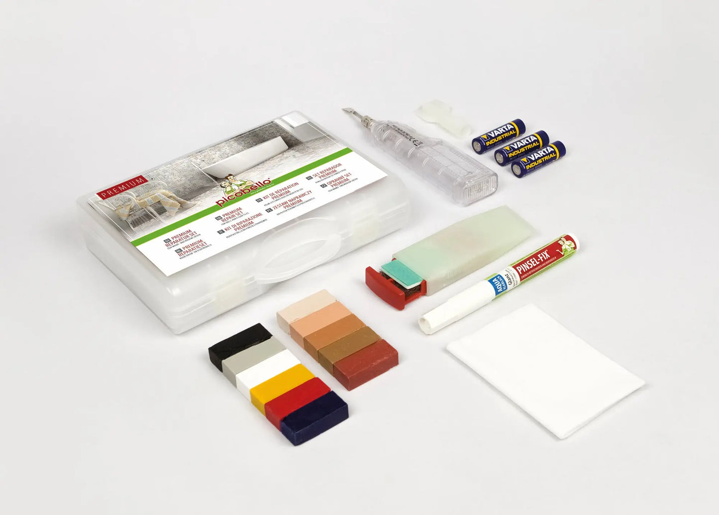 Reparer skader på vegg- og gulvfliser profesjonelt. PREMIUM reparasjonssett med Kerami-Fill for varige resultater på keramiske overflater.