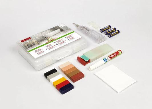 Reparer skader på vegg- og gulvfliser profesjonelt. PREMIUM reparasjonssett med Kerami-Fill for varige resultater på keramiske overflater.