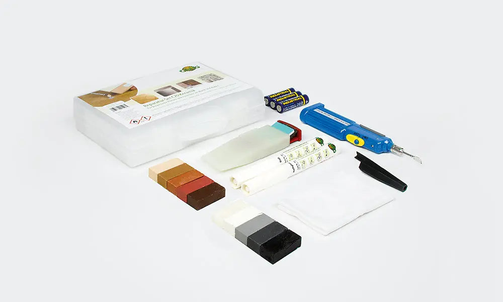 Komplett reparasjonssett for vegg- og gulvfliser. Reparer avskallinger og skader på keramiske overflater enkelt og profesjonelt.